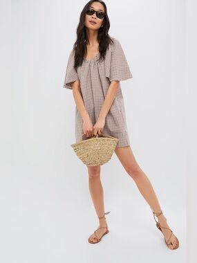 Tuckernuck x Studio McGee Mocha Cotton Gingham Finn Dress